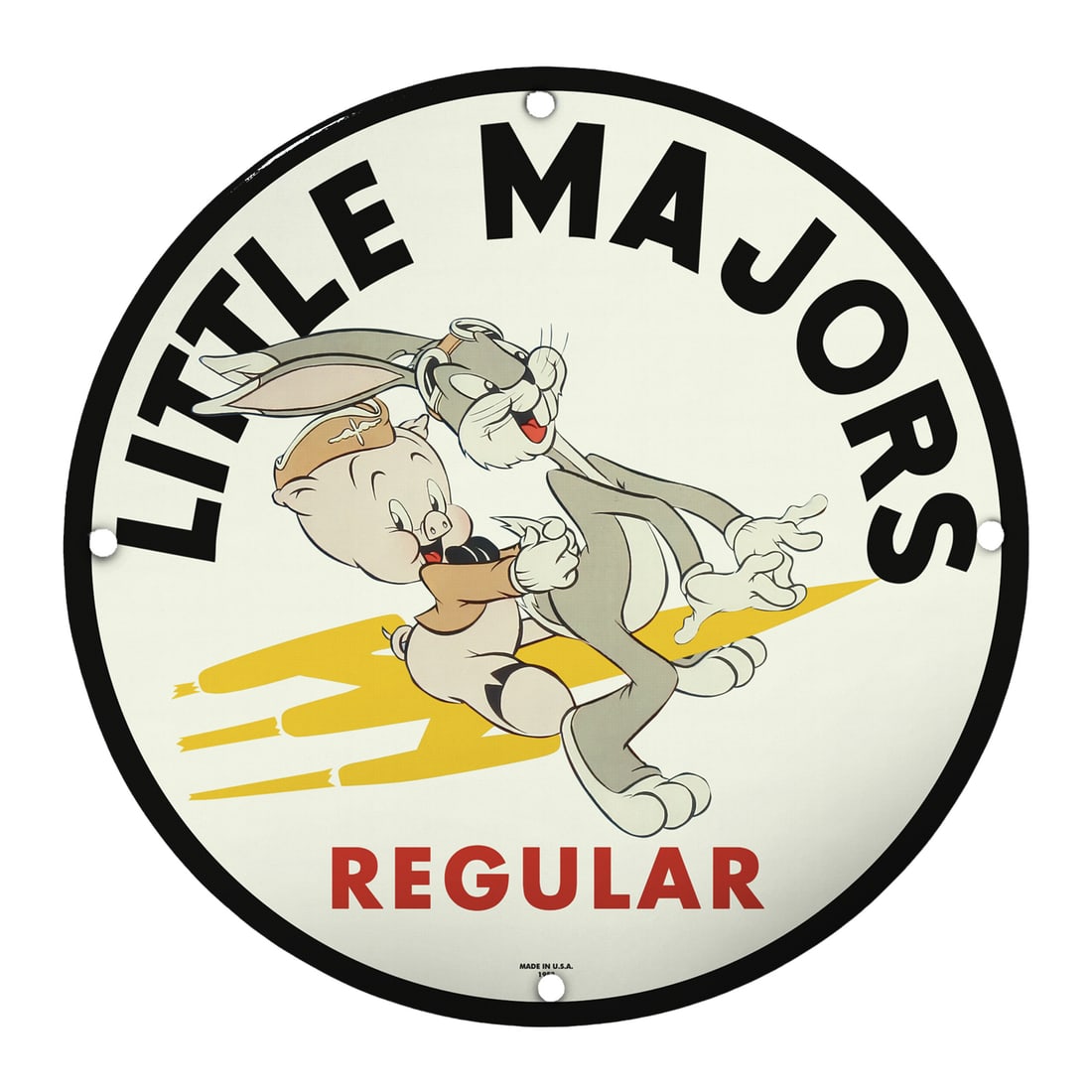 Charming 8" Inch Porcelain Signs: Little Majors with Classic Cartoon Characters (1 of 2)