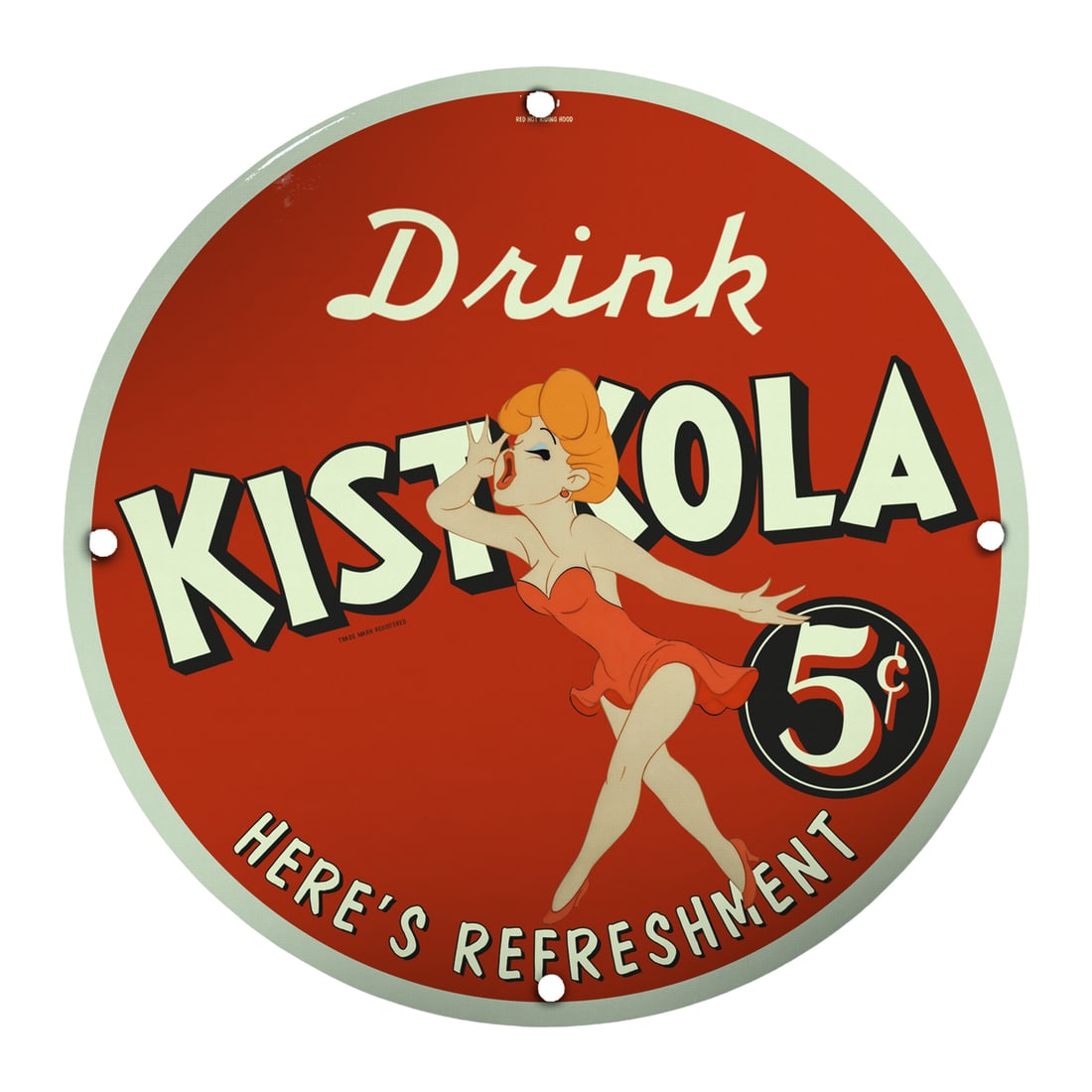 Collectible 8-Inch Porcelain Kist Kola Sign - Vintage Refreshment Advertisement (1 of 2)