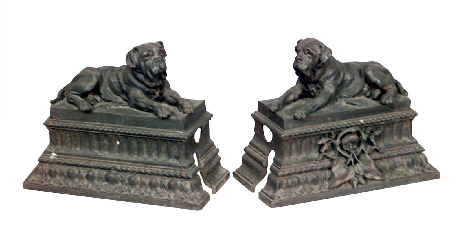 Pair of English Victorian Dog-shaped Andirons (1 of 11)