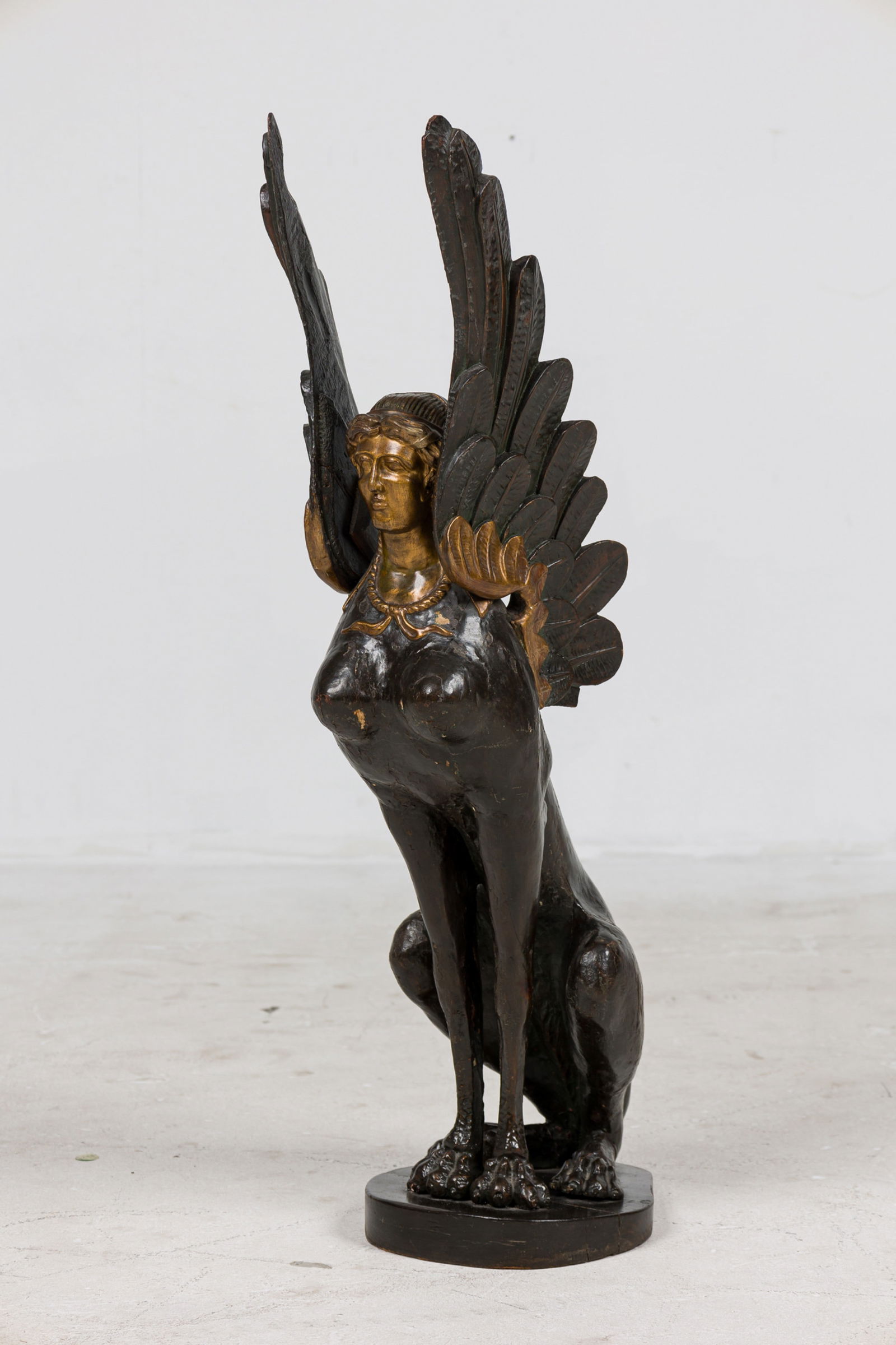 French Empire Style Ebonized Carved Sphinx Figure (1 of 10)
