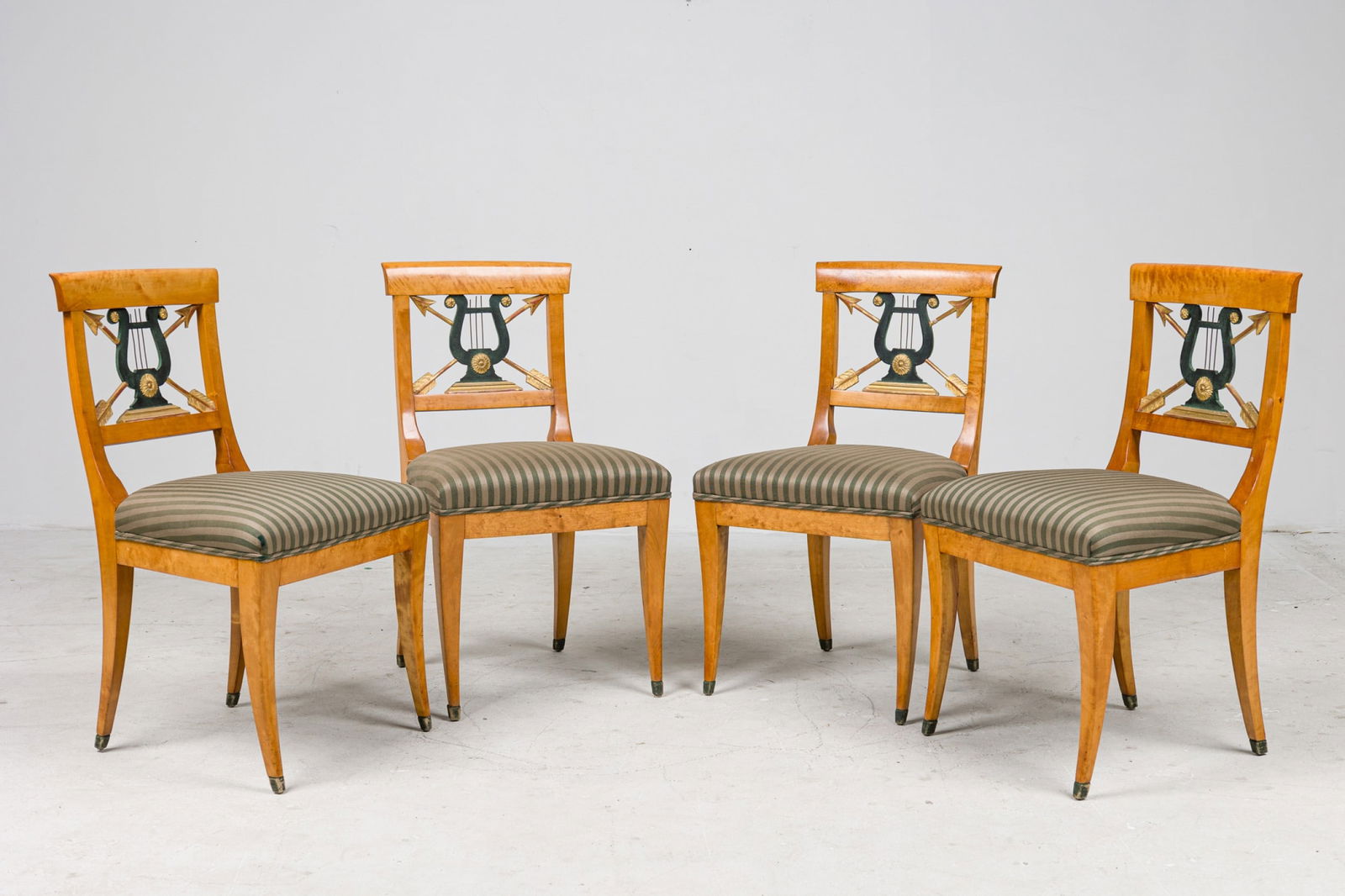 Set of 4 Swedish Biedermeier Maple Side Chairs (1 of 14)