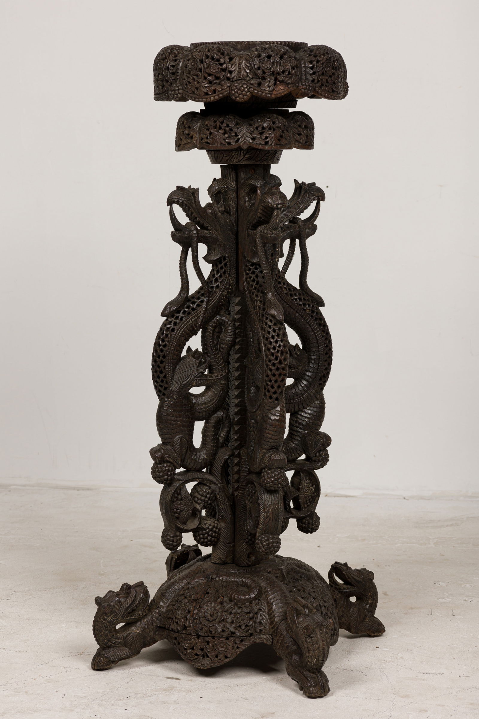 Anglo-Indian Dark Wood Fernery Pedestal (1 of 14)