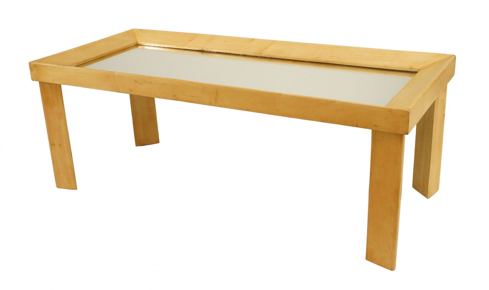 French Art Deco rectangular sycamore coffee table (1 of 5)