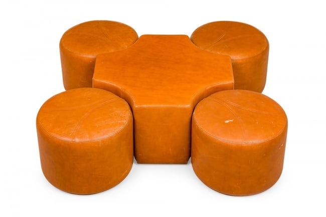 Pierre Cardin (attrib) Mod Leather Seating Group (1 of 19)