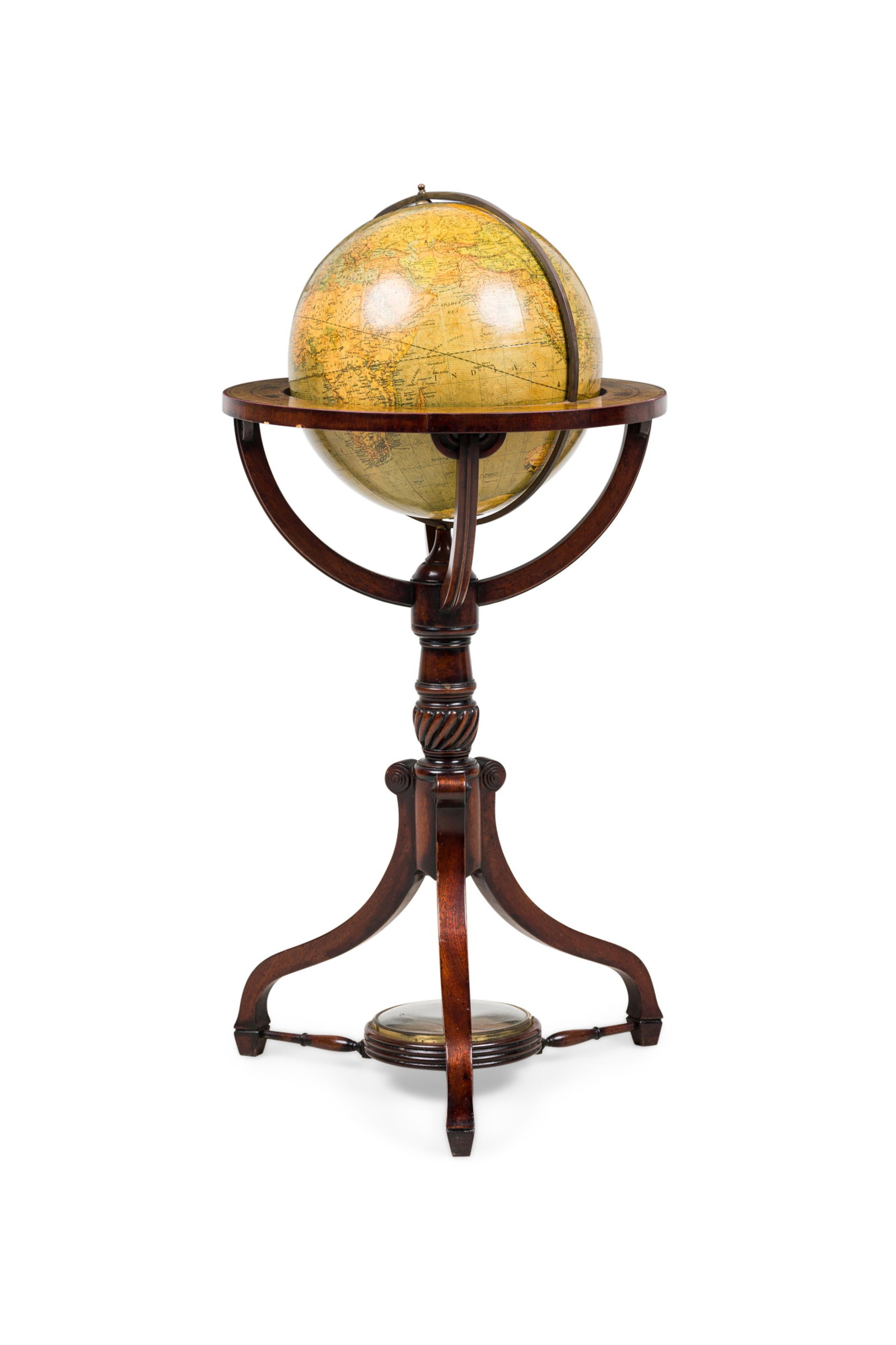 Edwardian globe on mahogany stand (1 of 11)