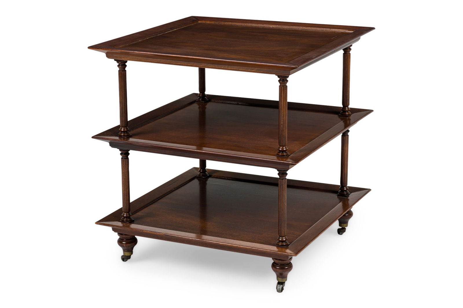 English Georgian Style 3-Tier walnut whatnot (1 of 9)