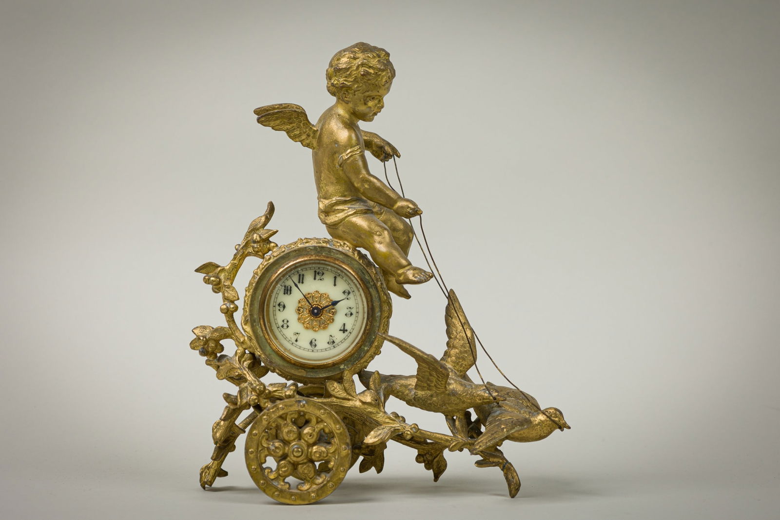 French Ormolu Figural Desk Clock (1 of 12)