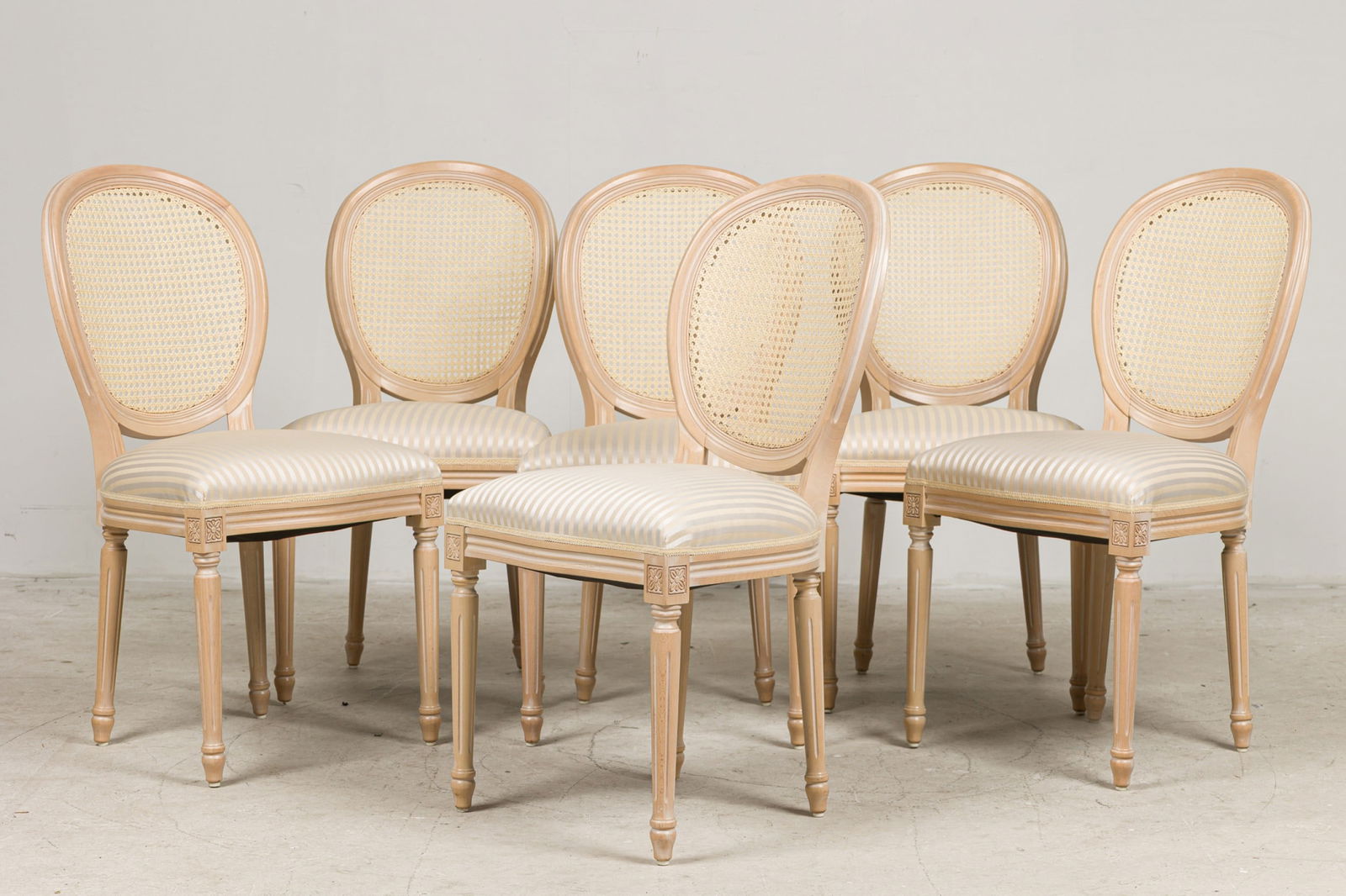 (6) Louis XVI style cane back dining chairs (1 of 13)