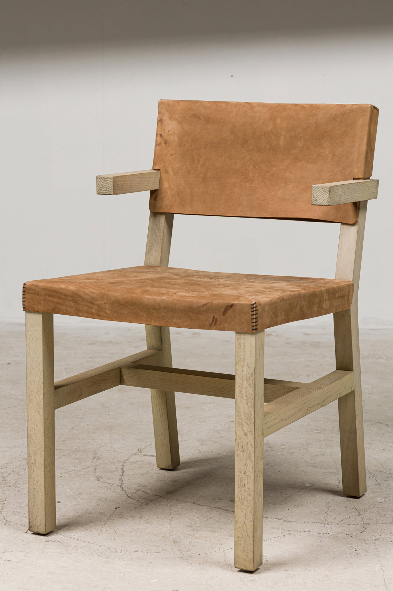Robert Passal, Custom Oak and Suede Armchair (1 of 10)