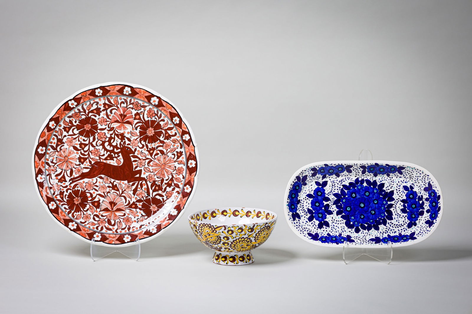 (3) Greek Large Majolica Vessels (1 of 12)