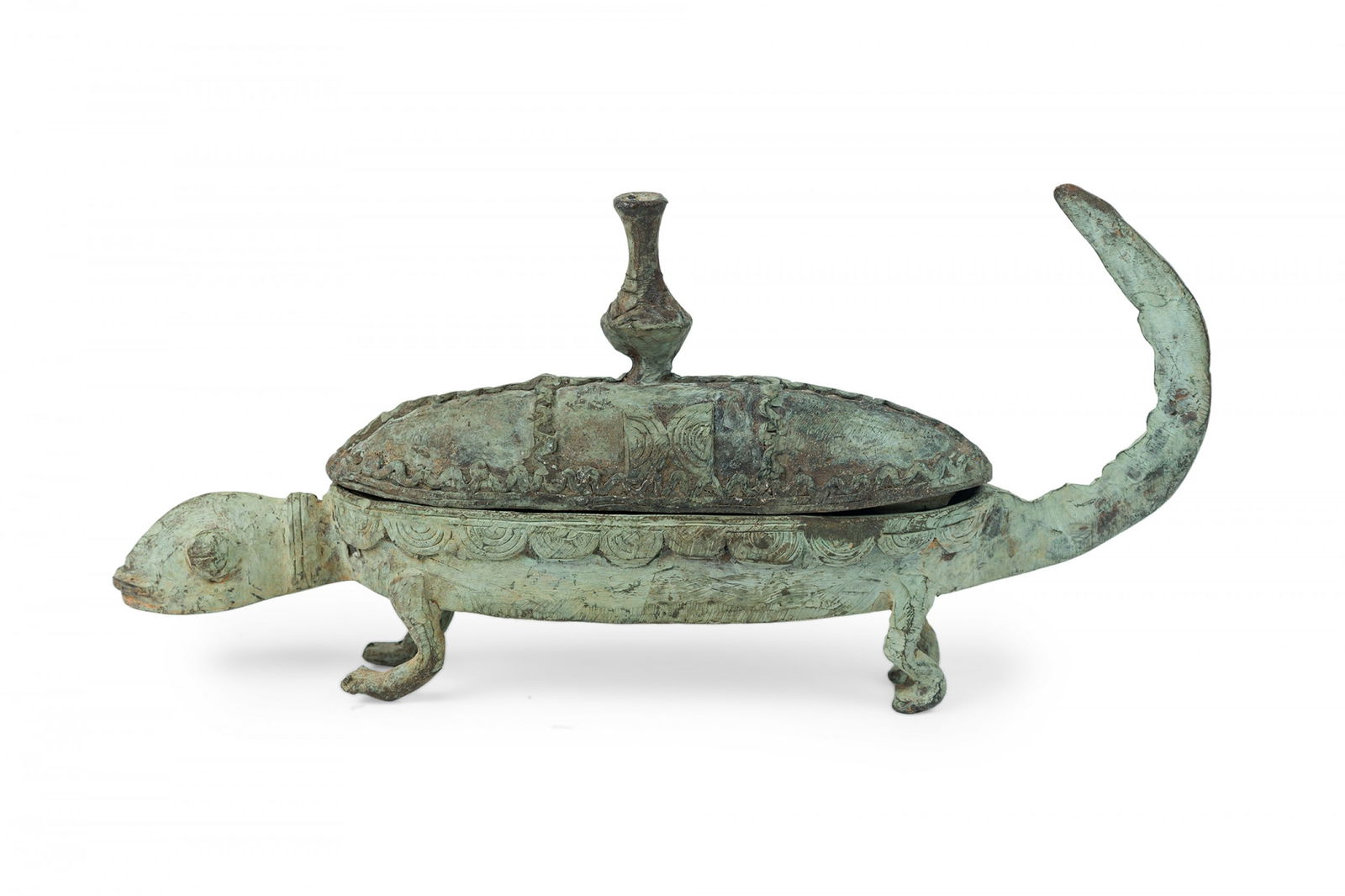 African Dogon Bronze chameleon (1 of 13)