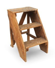 Country Rustic Pine Library Ladder