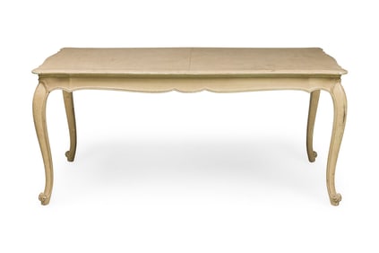 French Provincial Louis XV Painted Dining Table