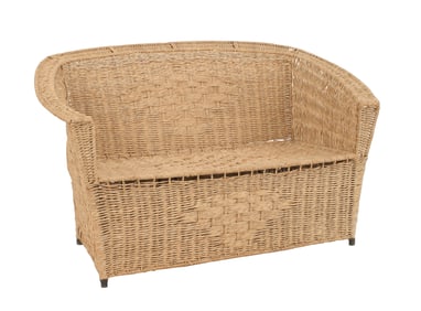 American Rattan Woven Loveseat