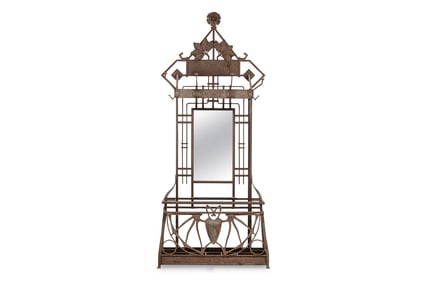 Art Deco style Iron Hatrack and Umbrella Stand