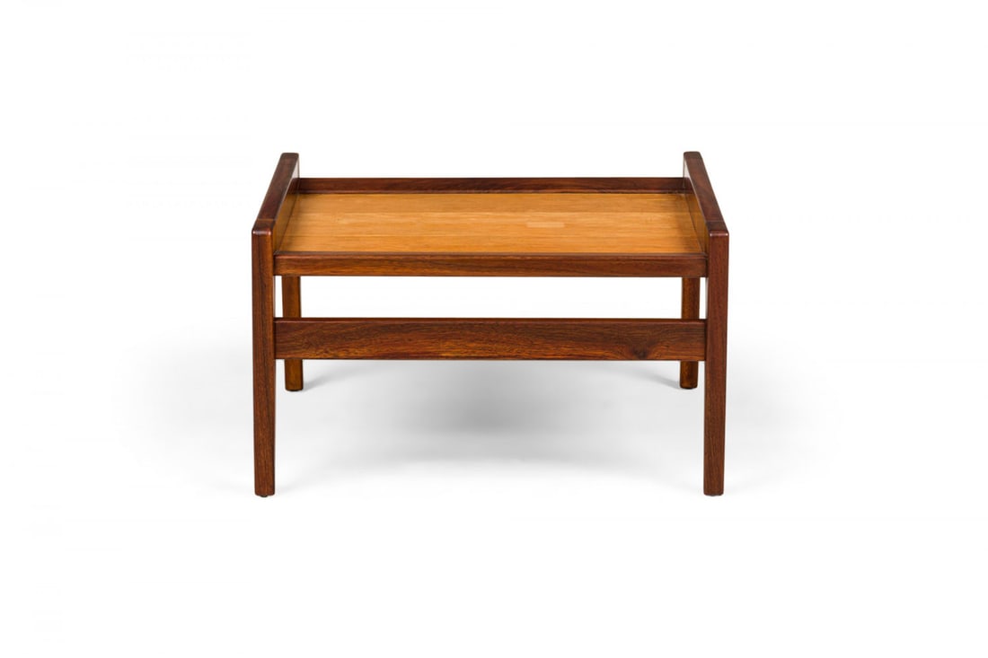 Jens Risom Mid-Century walnut ottoman (1 of 10)