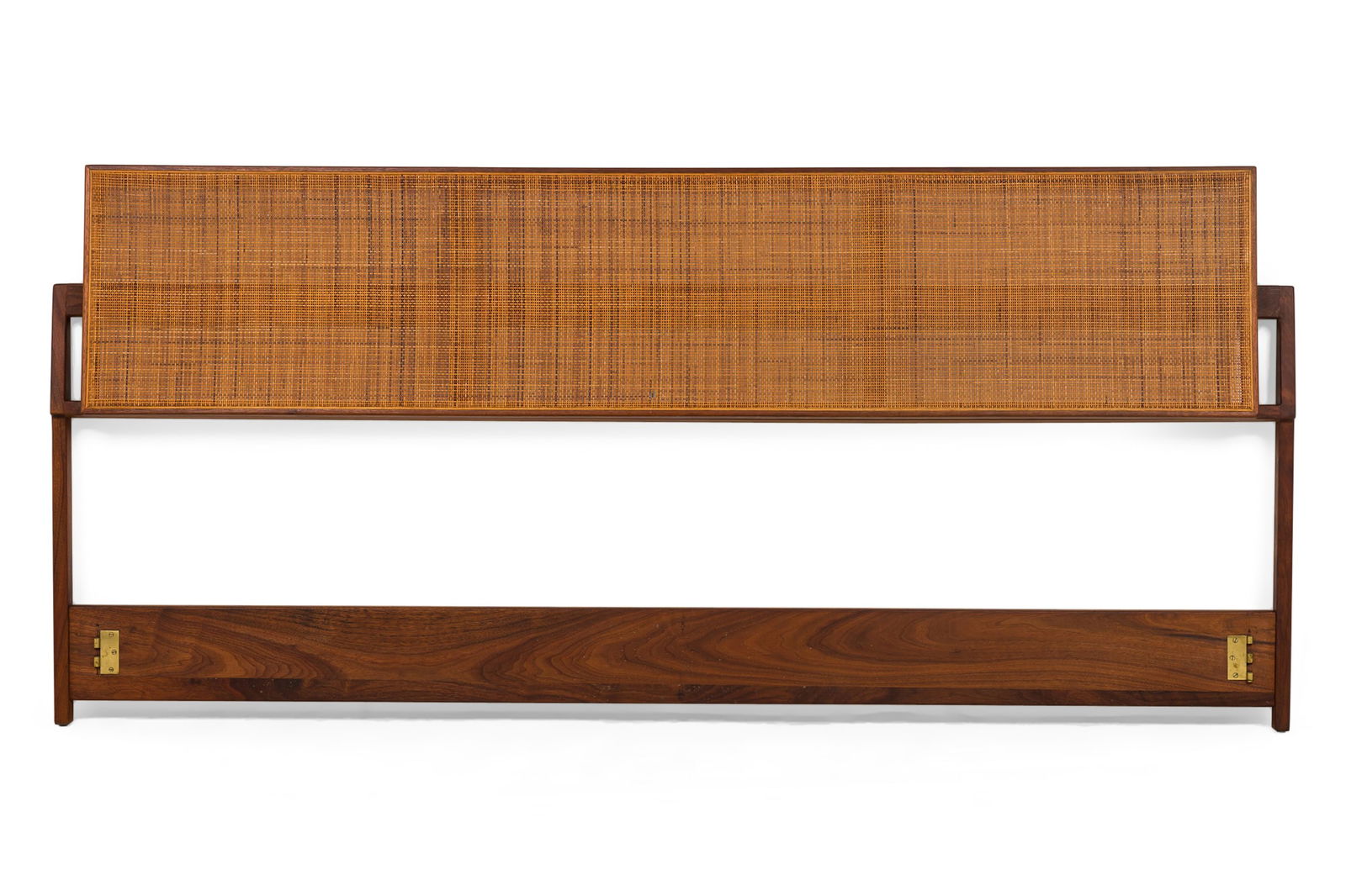 Jens Risom, Mid-Century king-size caned walnut headboard (1 of 8)