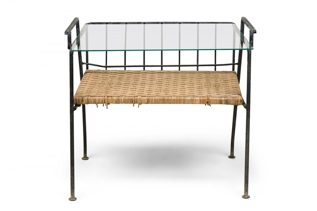 Maurizio Tempestini for Salterini, Mid-Century metal magazine end table (1 of 9)