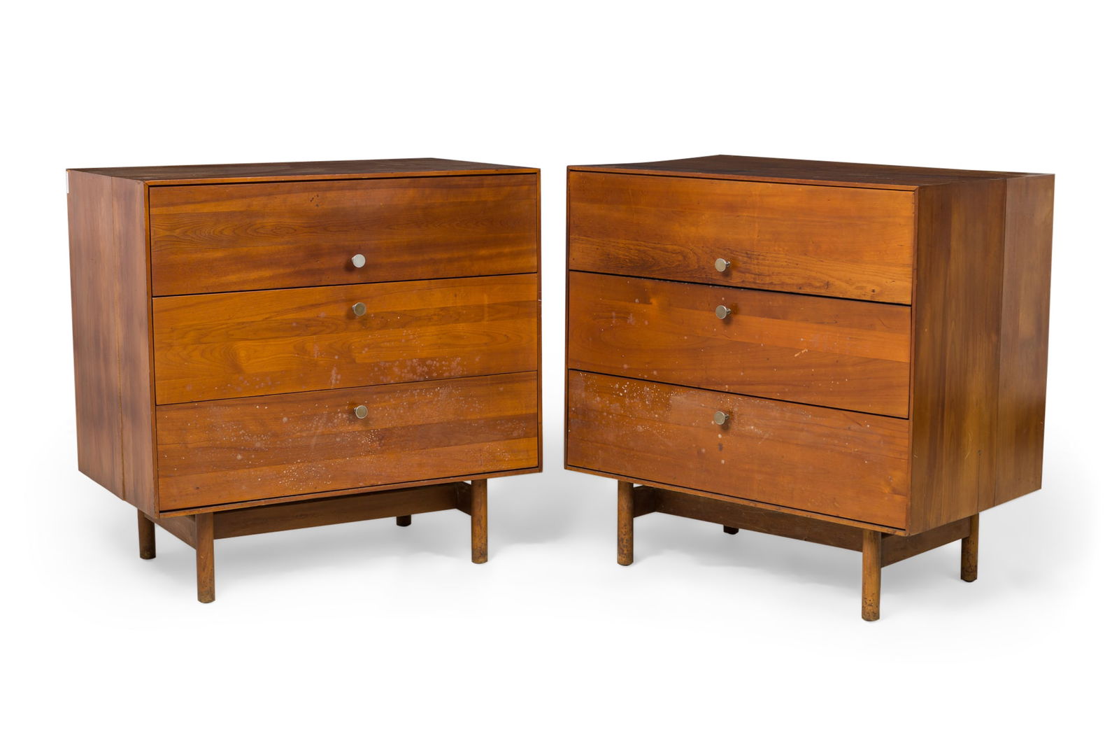 Pair Whitney Furniture Co., 3-drawer Walnut chest (1 of 17)