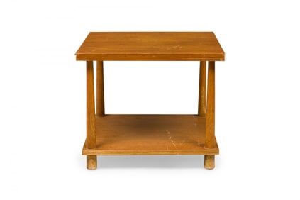 T.H. Robsjohn-Gibbings for Widdicomb, square wood veneer end / side table