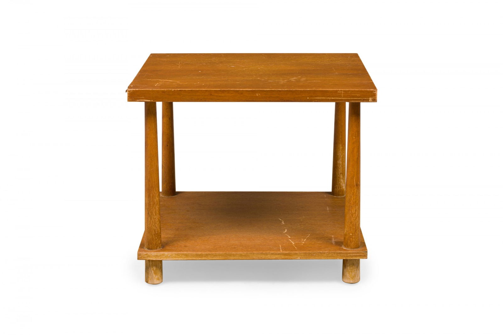 T.H. Robsjohn-Gibbings for Widdicomb, square wood veneer end / side table (1 of 10)
