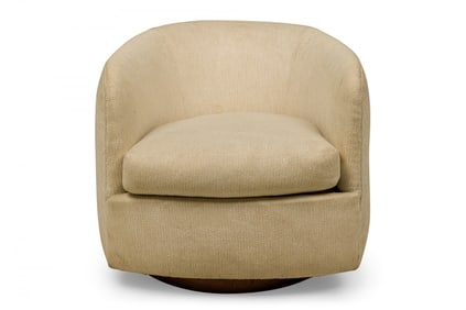 Milo Baughman, white upholstered lounge / armchair