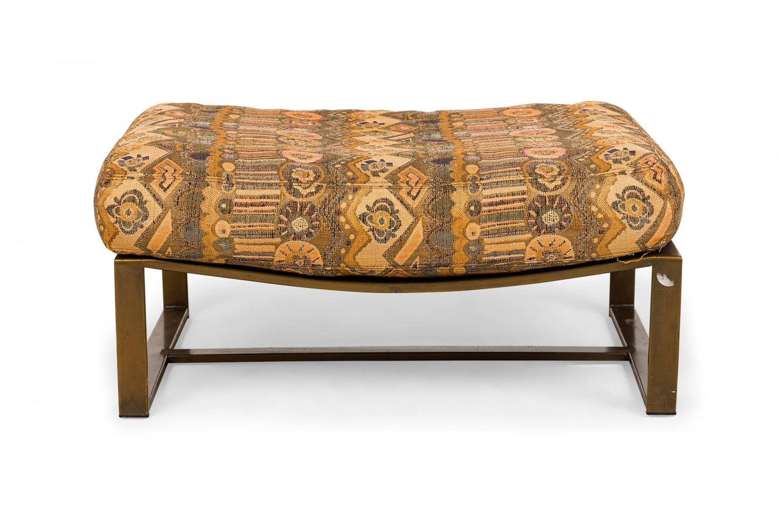 Milo Baughman, patterned Walnut footstool (1 of 11)