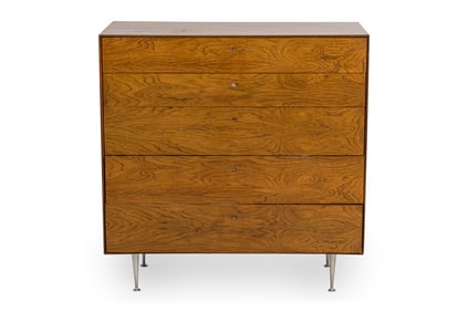 George Nelson for Herman Miller, Rosewood Thinedge 5 drawer chest