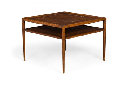 T.H. Robsjohn-Gibbings, Mid-Century two-tier Walnut coffee table