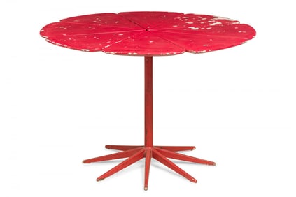 Richard Schultz for Knoll, Red Lacquer 'petal' center table