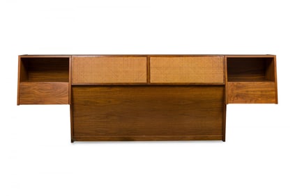 Stanley Young for Glenn of California, Walnut & Cane queen headboard