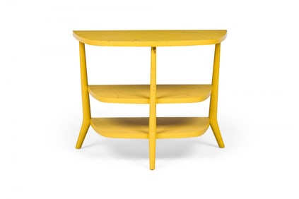 Bertha Schaefer for Singer & Sons, yellow 3 tier end table