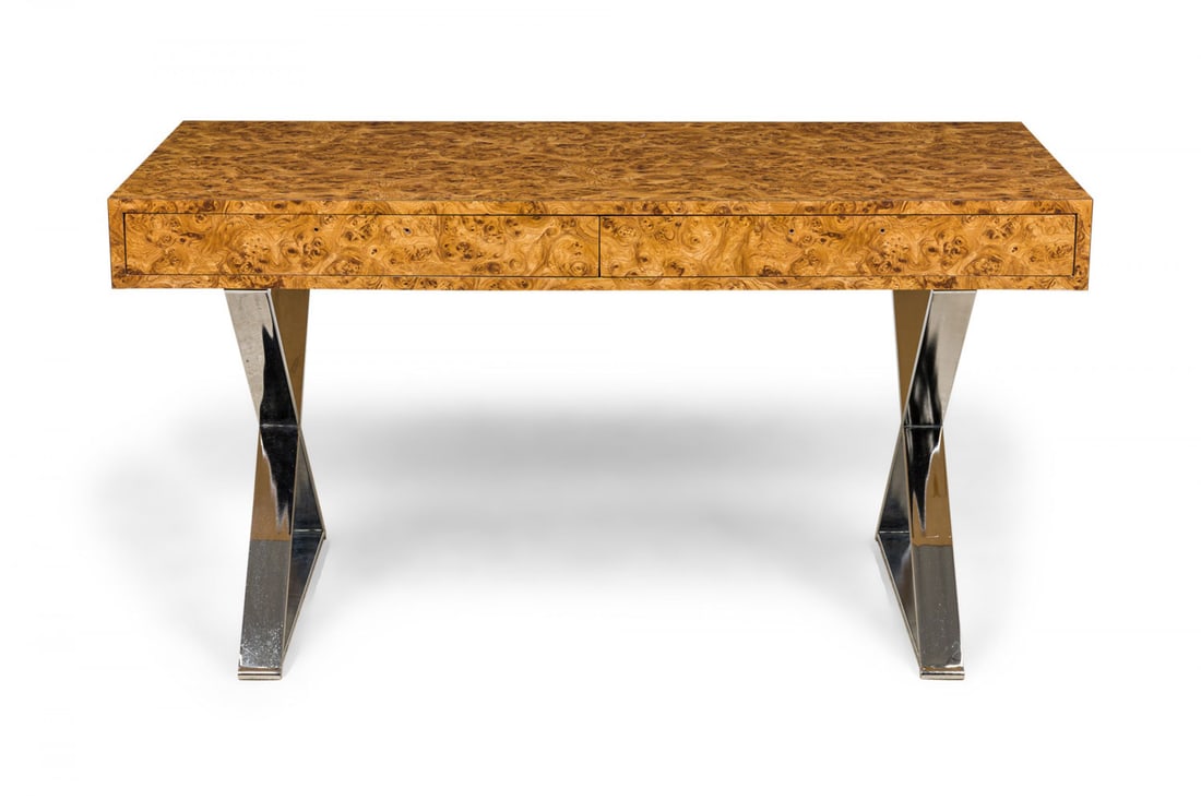 West Michigan Furniture Co., Burl laminate Campaign desk (1 of 14)