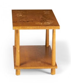 T.H. Robsjohn-Gibbings for Widdicomb, dowel leg wooden end table