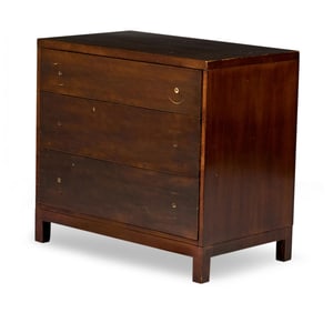 Widdicomb Modern, stained Walnut 3 drawer commode