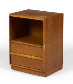 T.H. Robsjohn-Gibbings for Widdicomb, Walnut lower drawer nightstand
