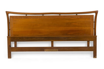 Piet Hein style Mid-Century Walnut King Size Headboard