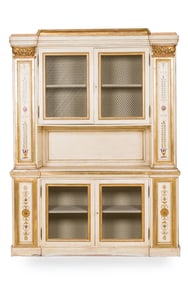 Italian Neo-Classic Large White Bookcase