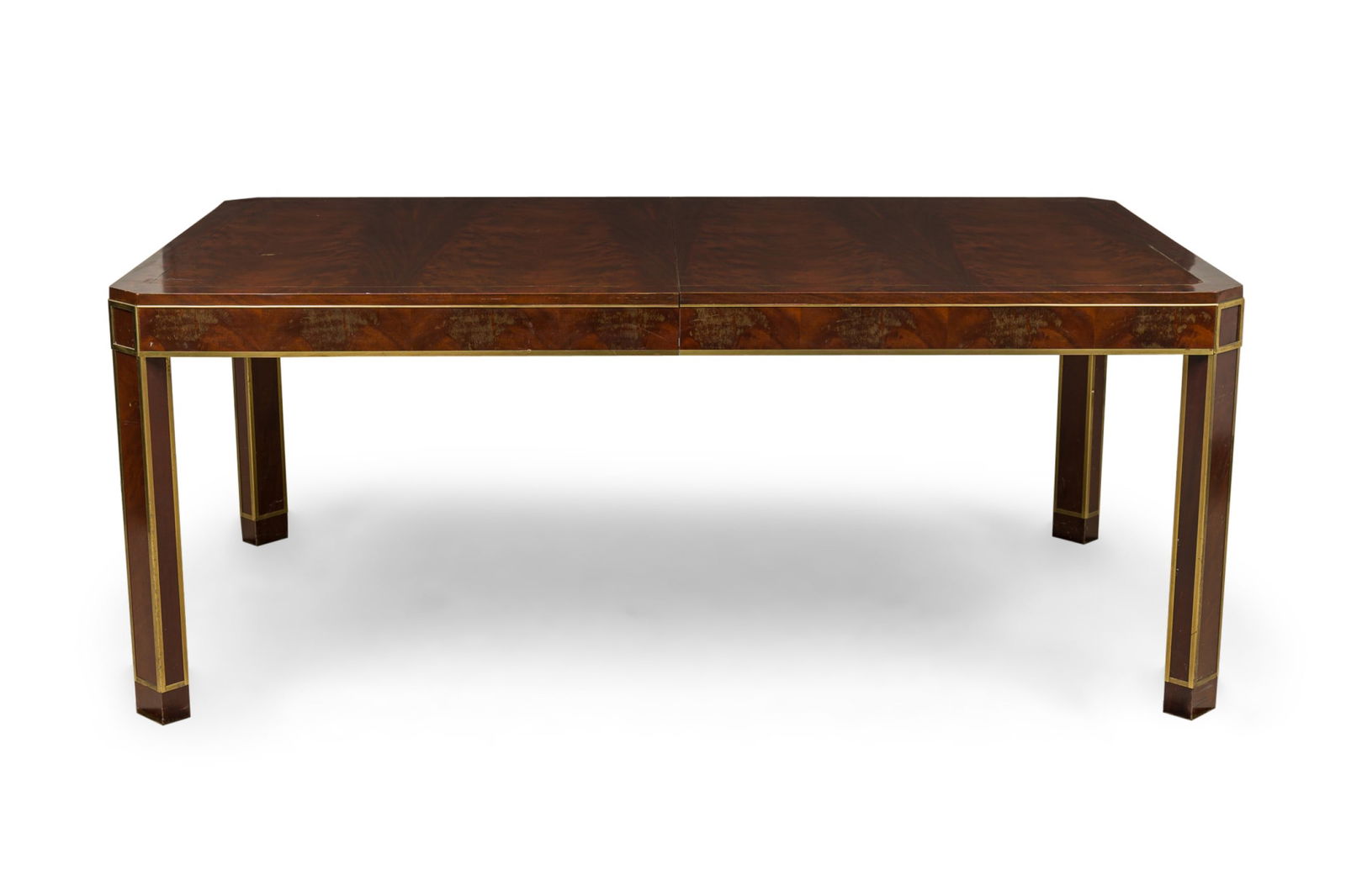 Russian Neo-Classic Style Flame Mahogany Brass Trimmed Extention Dining / Conference Table (1 of 12)