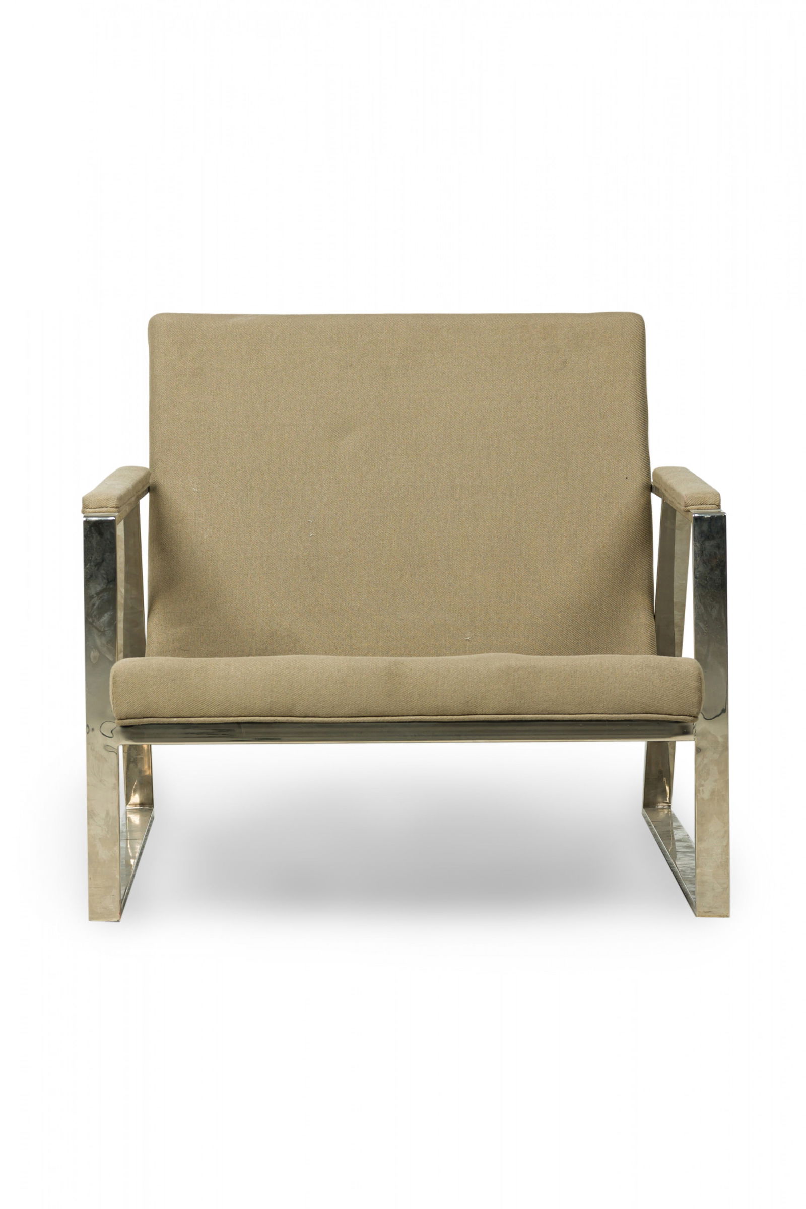 Milo Baughman, flat Chrome bar lounge armchair (1 of 8)