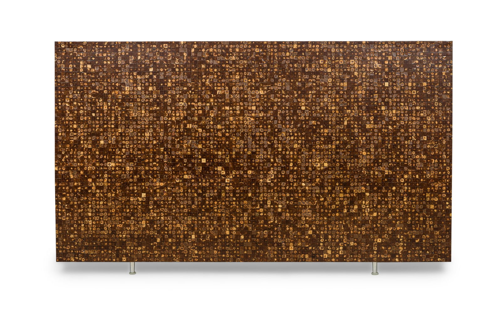 Karl Springer attrib, coconut wood king-size headboard (1 of 7)