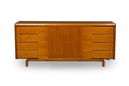 Edmond Spence, Modern inlaid Birch and Maple sideboard dresser