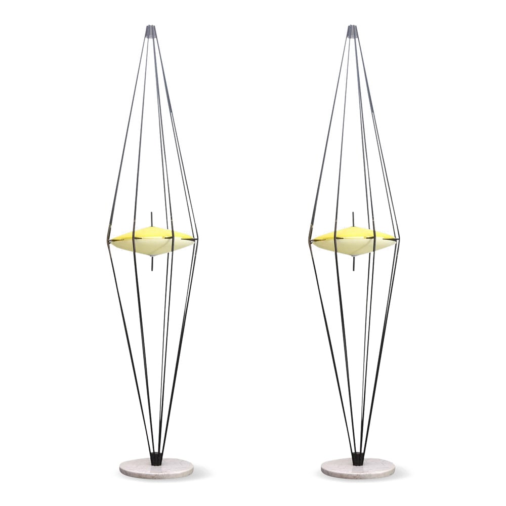 Rare Pair Angelo Lelii "Siluro" floor lamps for Arredoluce (1 of 9)