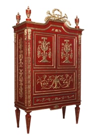 Italian Neo-Classic Style Scarlet Armoire