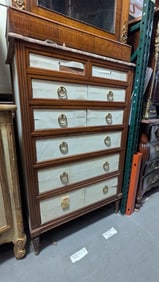 Maison Jansen (attrib), Louis XVI style mahogany chest