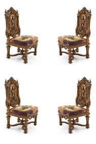 French Louis XIV Tapestry Side Chairs