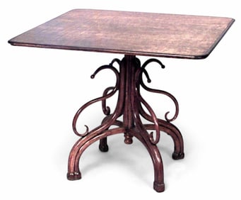 Michael Thonet (attrib), 19th Century beech bentwood center table
