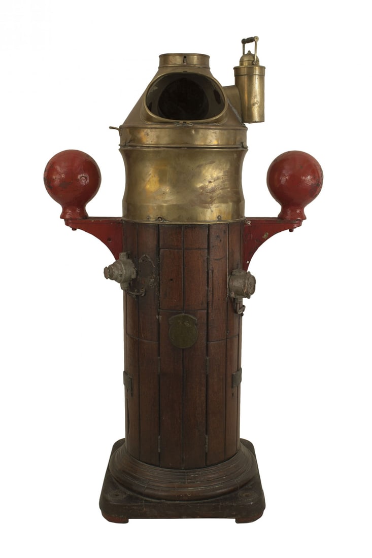 Victorian Brass & Wood Ship Binnacle (1 of 5)