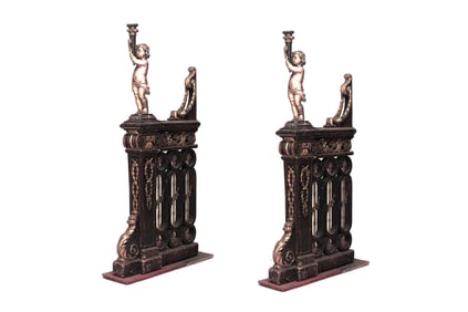 Pair of French Louis XVI Walnut Railings