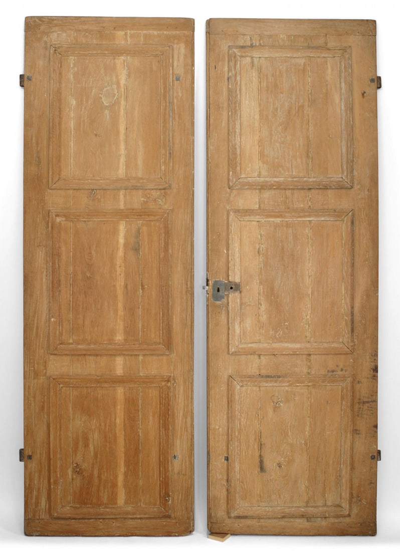 Pair of French Provincial Style Pine and Iron Doors (1 of 4)